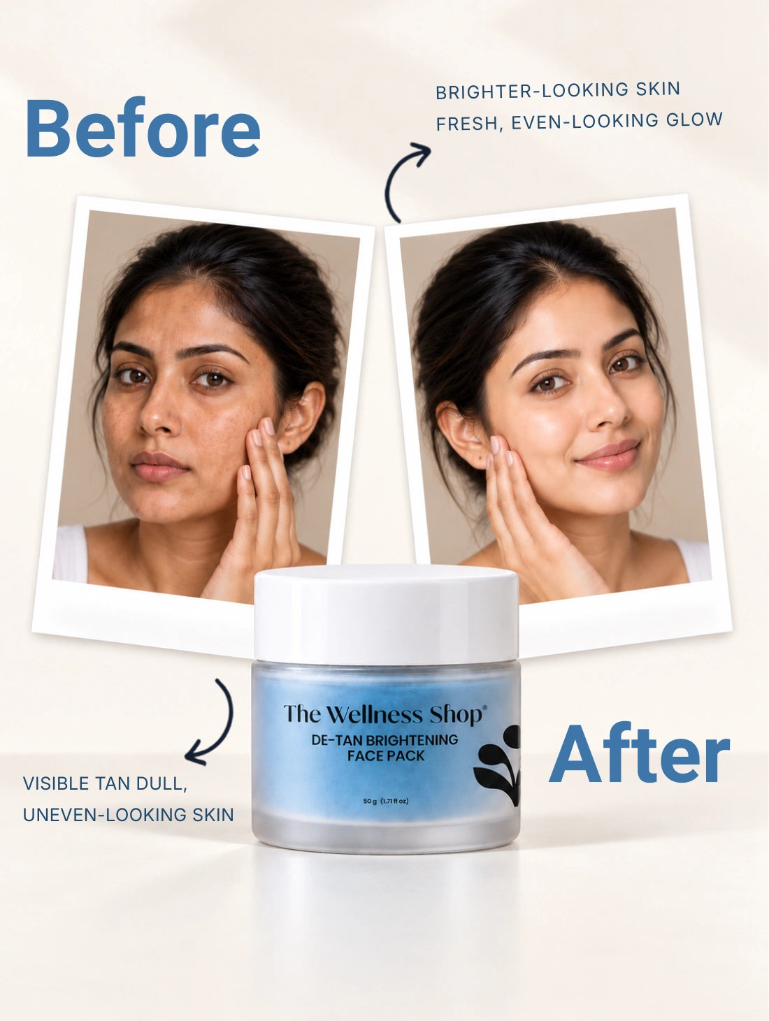 De-tan Brightening Face Pack