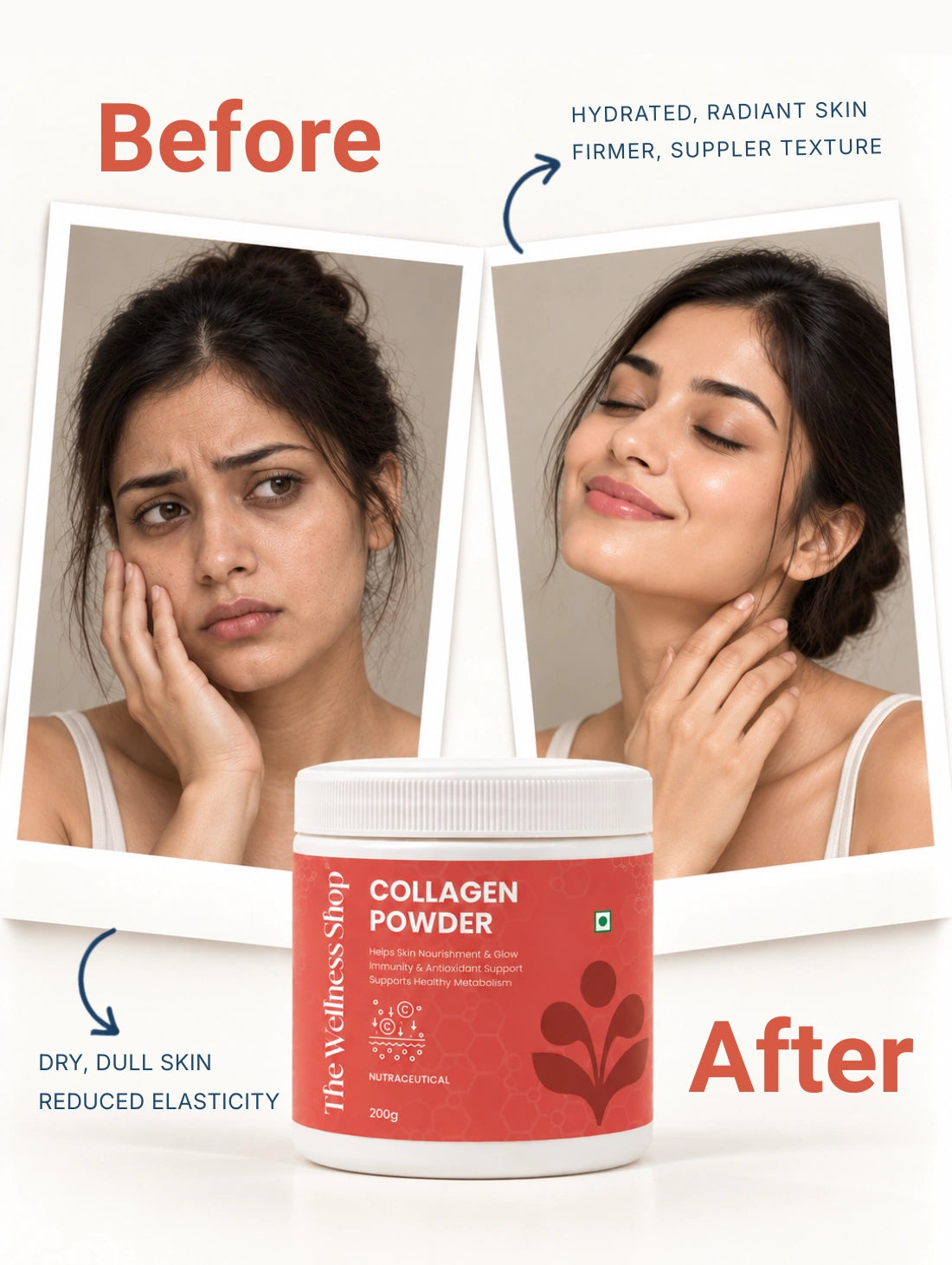 Pure Plant Collagen Booster Powder for Healthy, Radiant Skin