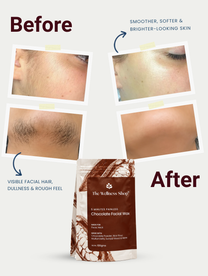 Chocolate Facial Wax Powder - 5 Minute Painless Herbal Wax Powder