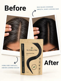 Natural Black Hair Colour - 100gm (No Ammonia, Premium Quality, Lasts 3 Weeks)