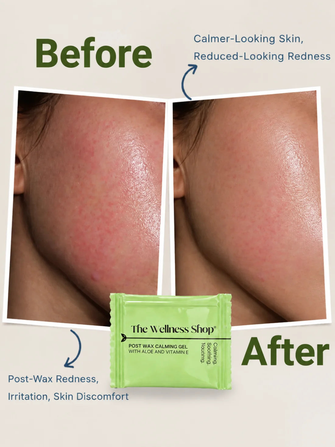 Post Wax Calming Gel With Aloe And Vitamin E