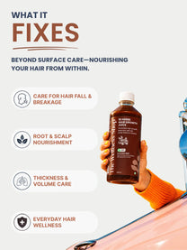 18 Herbs Hair Growth Juice – 100% Ayurvedic Formula for Hair Fall & Hair Thinning