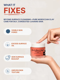 The Wellness Shop Moroccan Rhassoul Red Clay for Deep Detox & Skin Renewal