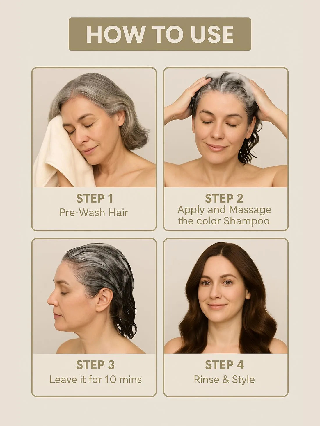 INSTANT BURGUNDY HAIR COLOURING SHAMPOO + CONDITIONER (NO PARABEN , NO AMMONIA , LASTS 3-4 WEEKS)