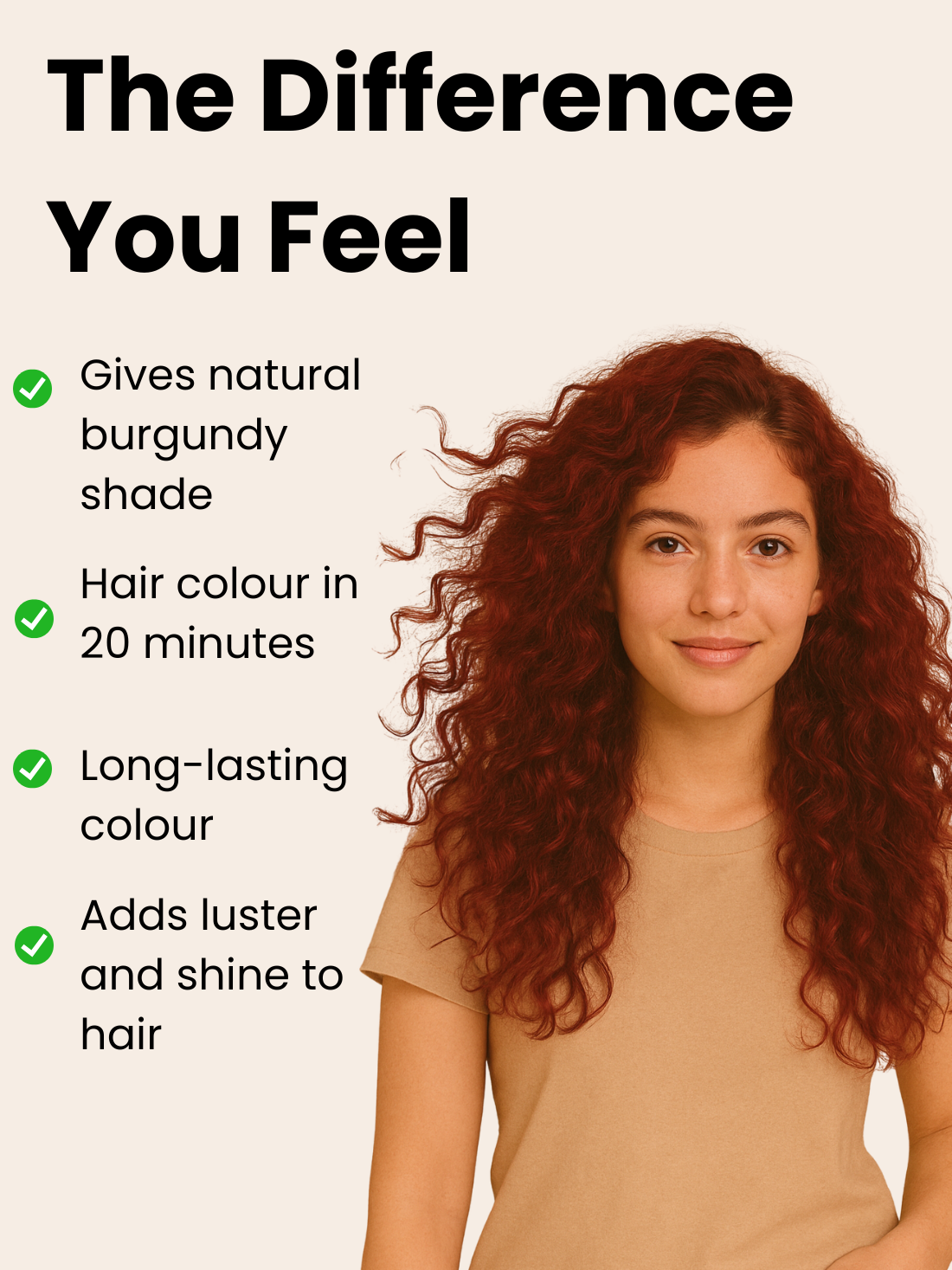 INSTANT BURGUNDY HAIR COLOURING SHAMPOO + CONDITIONER (NO PARABEN , NO AMMONIA , LASTS 3-4 WEEKS)