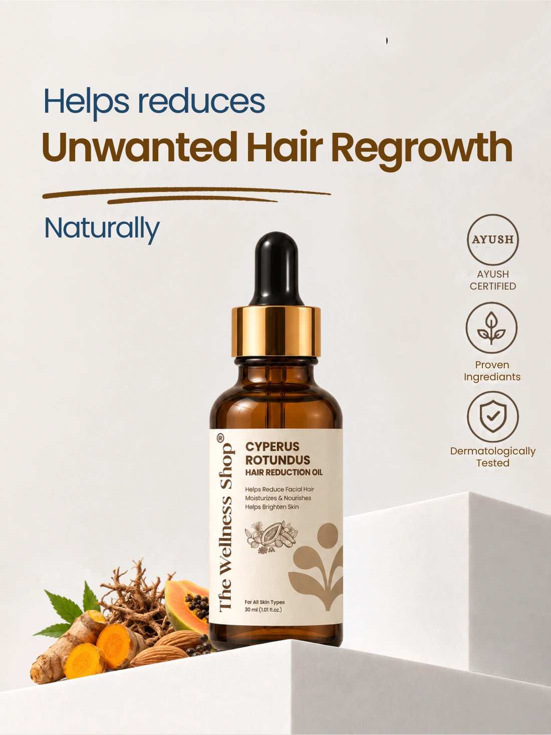 The Wellness Shop Cyperus Rotundus Permanent Hair Reduction Tailam