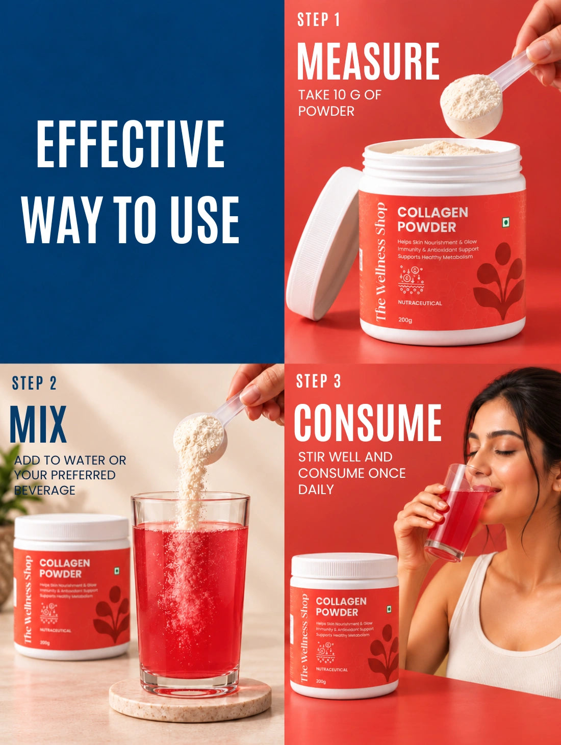 Pure Plant Collagen Booster Powder for Healthy, Radiant Skin