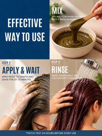 Natural Burgundy Hair Colour - 100gm(No Ammonia, Premium Quality, Lasts 3 Weeks)