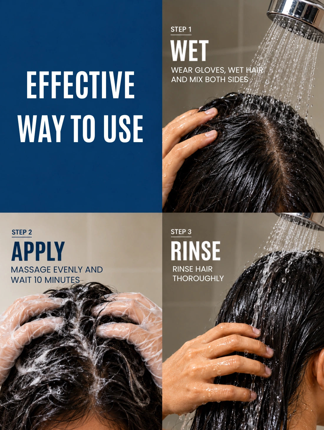 Instant Black Hair Colouring Shampoo + Conditioner - 75gm(No Paraben , No Ammonia , Lasts 3-4 Weeks)