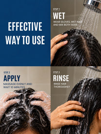 Instant Black Hair Colouring Shampoo + Conditioner - 75gm(No Paraben , No Ammonia , Lasts 3-4 Weeks)