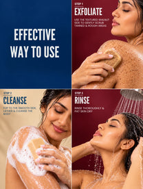 Detan Sandalwood & Saffron Soap - Pack of 3 + FREE Exfoliating Glove