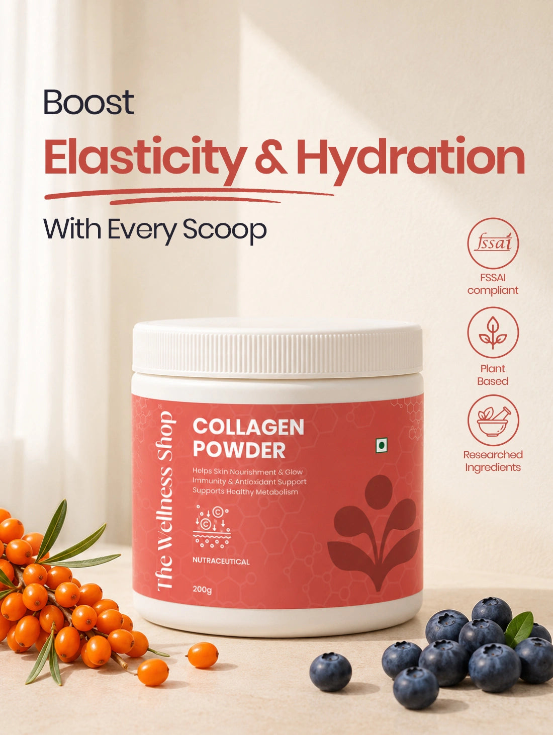 Pure Plant Collagen Booster Powder for Healthy, Radiant Skin