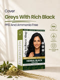 Herbal Black Hair Colour - 100gm (No PPD, No Ammonia, Premium Quality, Lasts 3 Weeks)