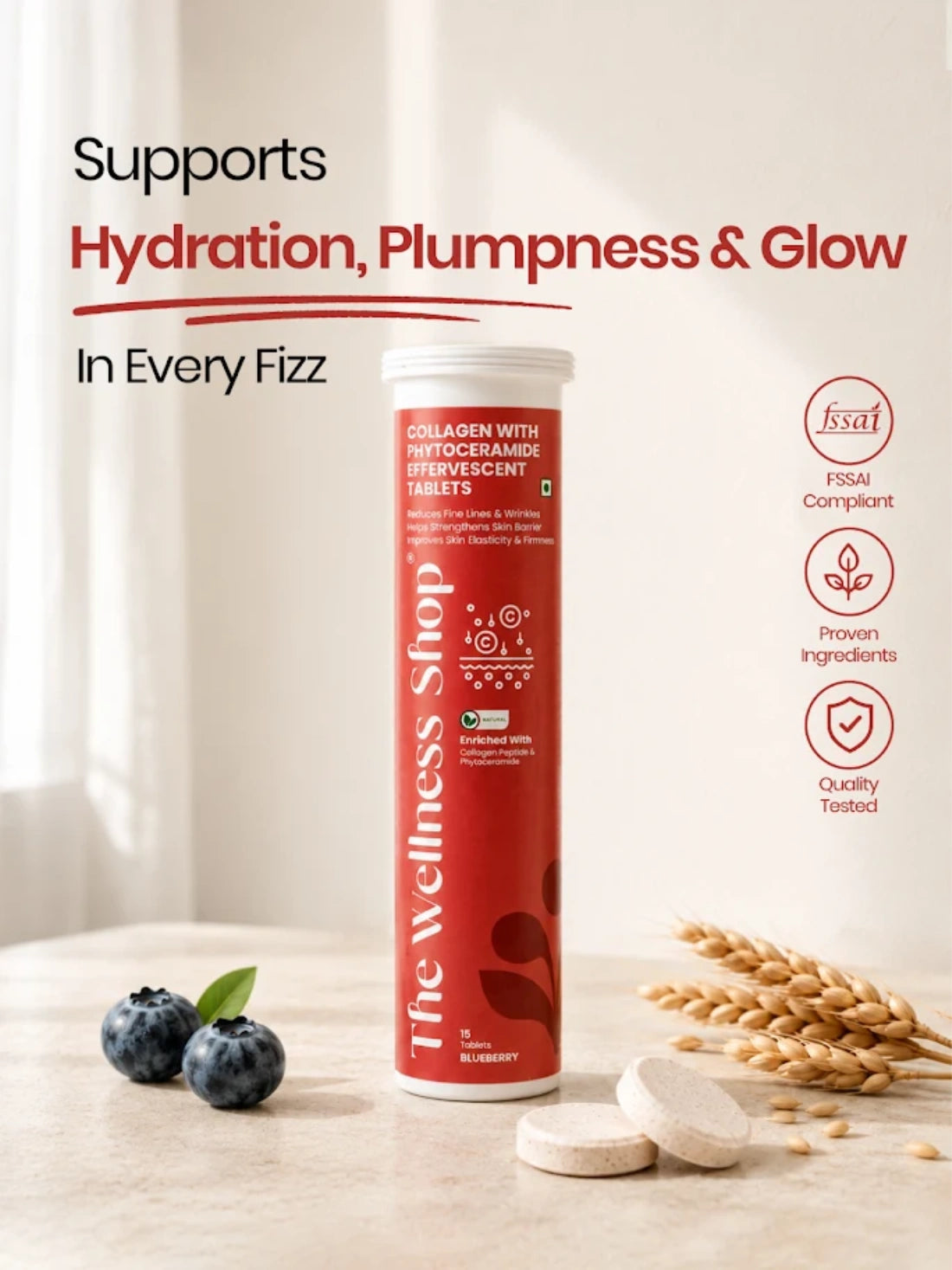 Collagen with Phytoceramide Effervescent Tablet