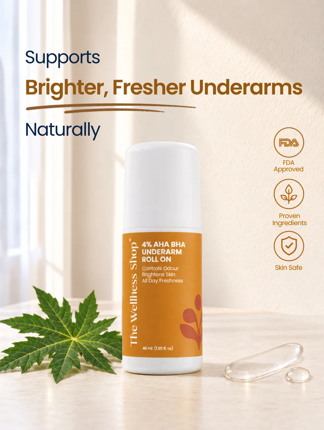 4% AHA BHA Underarm Roll On