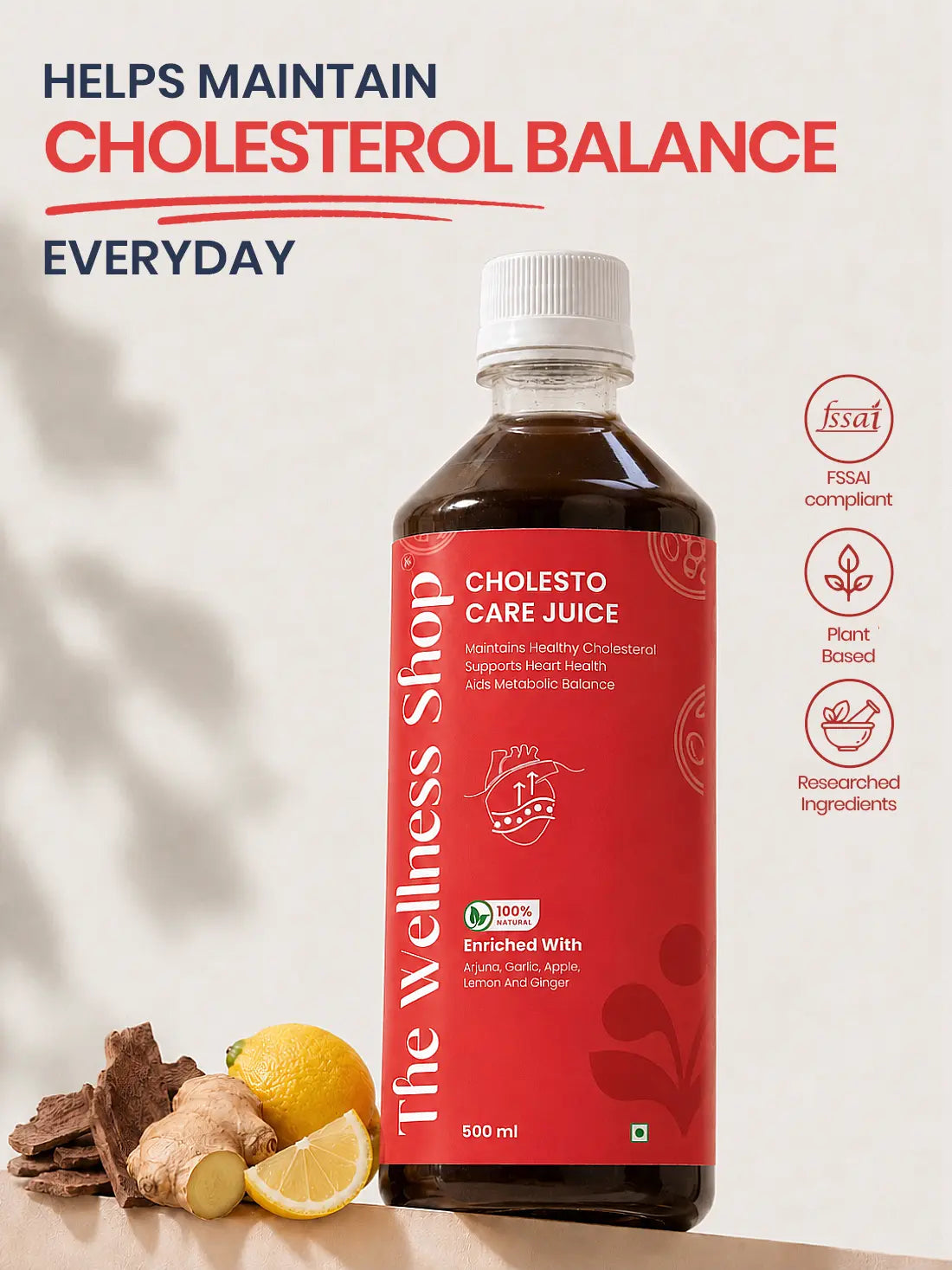 Cholesto Care Juice -100% Ayurvedic Cholesterol Balance &amp; Heart Health in 8 Weeks