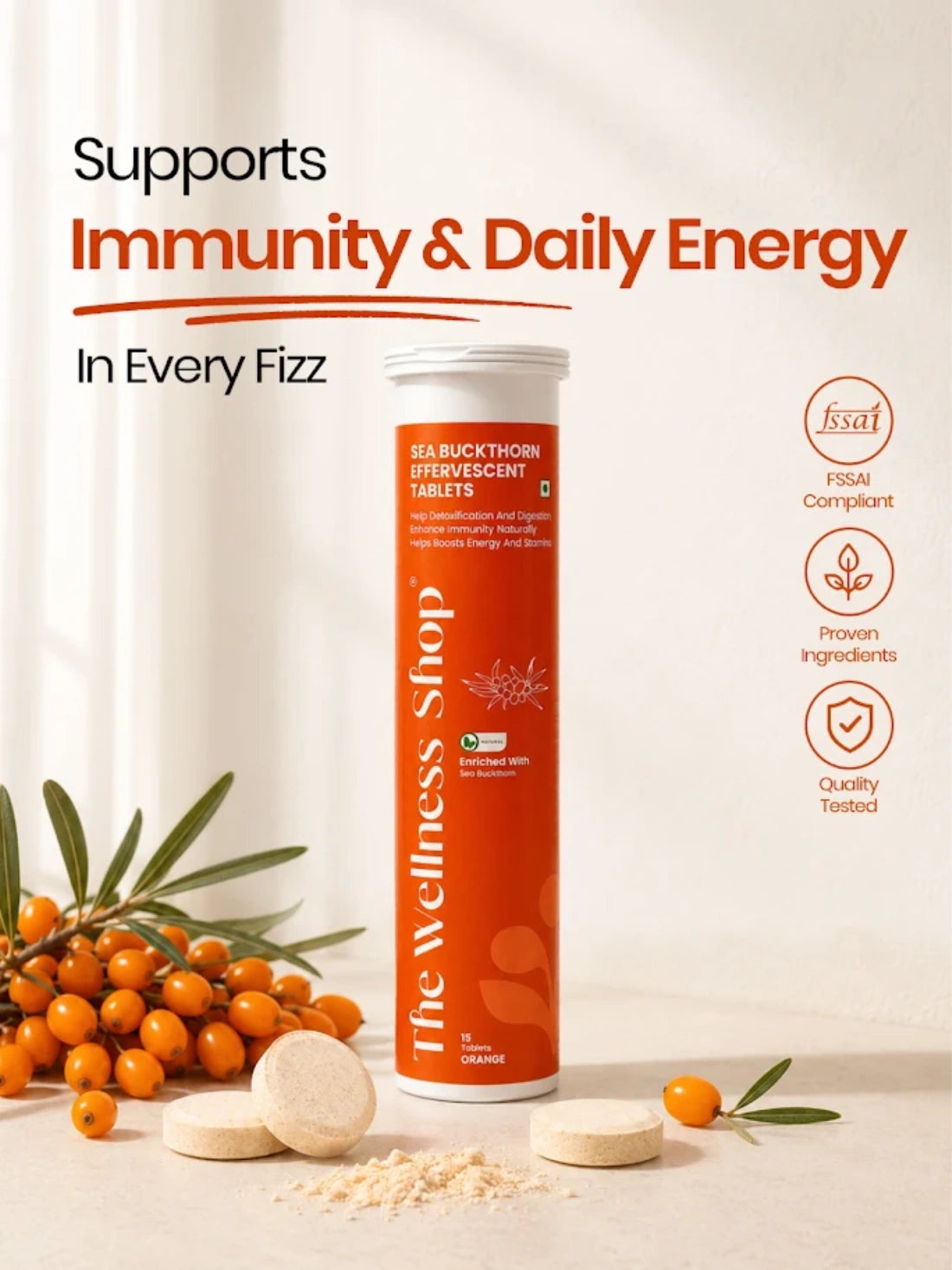Sea Buckthorn Fizzy Tablet