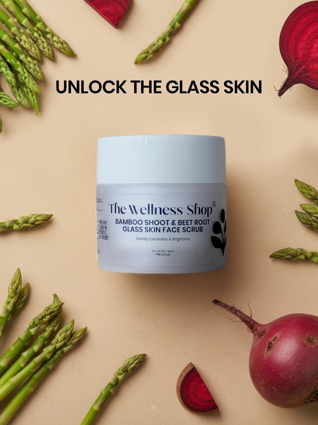 Bamboo Shoot And Beetroot Glass Skin Face Scrub