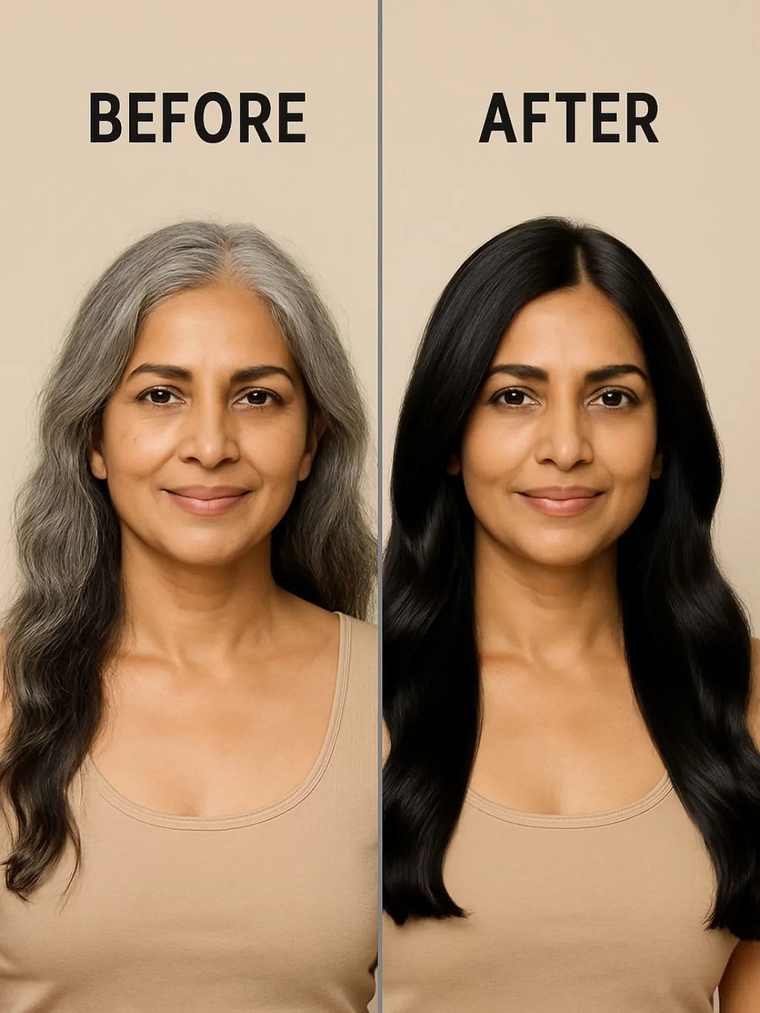 INSTANT BLACK HAIR COLORING SHAMPOO + CONDITIONER (NO PARABEN , NO AMMONIA , LASTS 3-4 WEEKS)