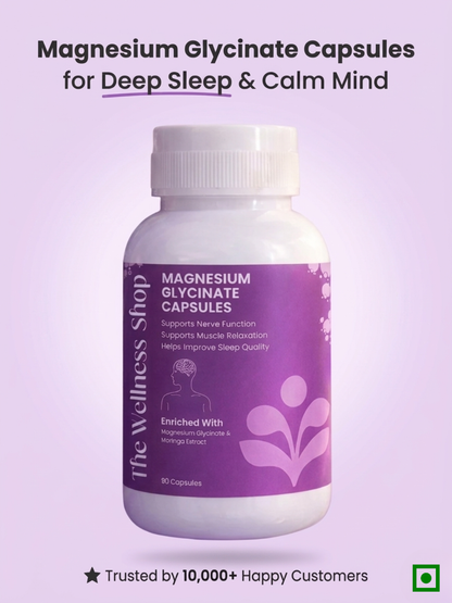 Magnesium Glycinate Capsules for Deep Sleep &amp; Calm Mind