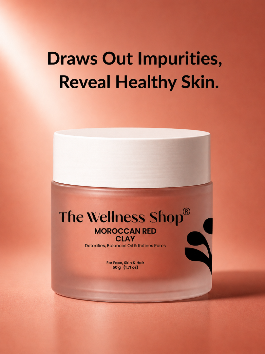 The Wellness Shop Moroccan Rhassoul Red Clay for Deep Detox &amp; Skin Renewal