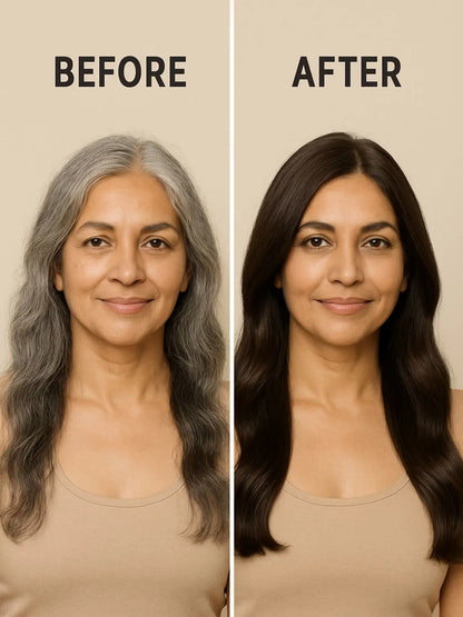 NATURAL BROWN HAIR COLOUR ( NO AMMONIA, PREMIUM QUALITY, LASTS 3 WEEKS)