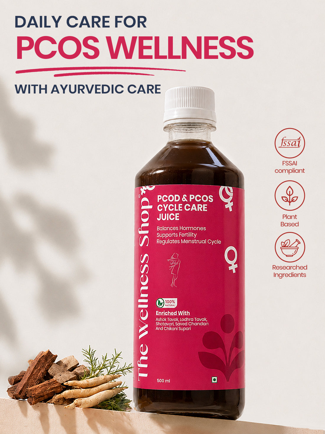 Natural PCOS &amp; PCOD Cycle Care Juice — Hormonal Balance &amp; Cycle Regulation Juice