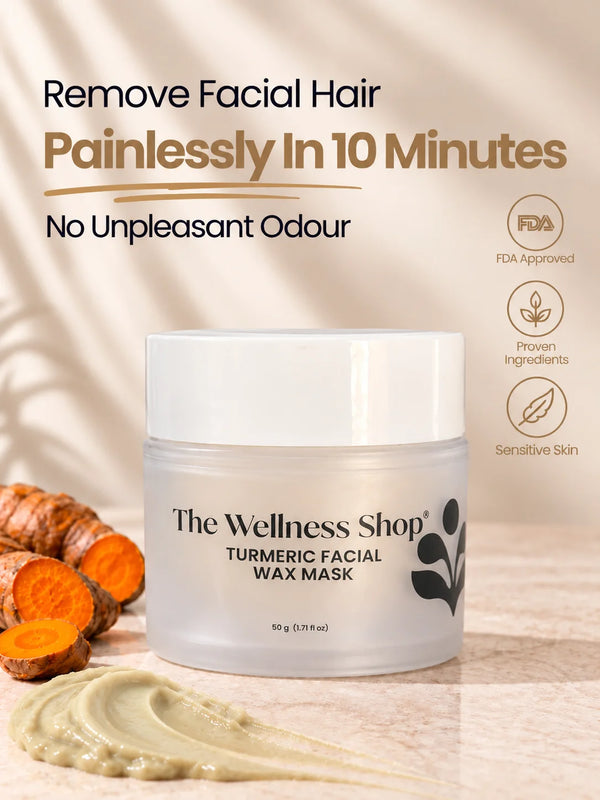 Turmeric Facial Wax Mask - 10 Minutes Painless Wax Mask