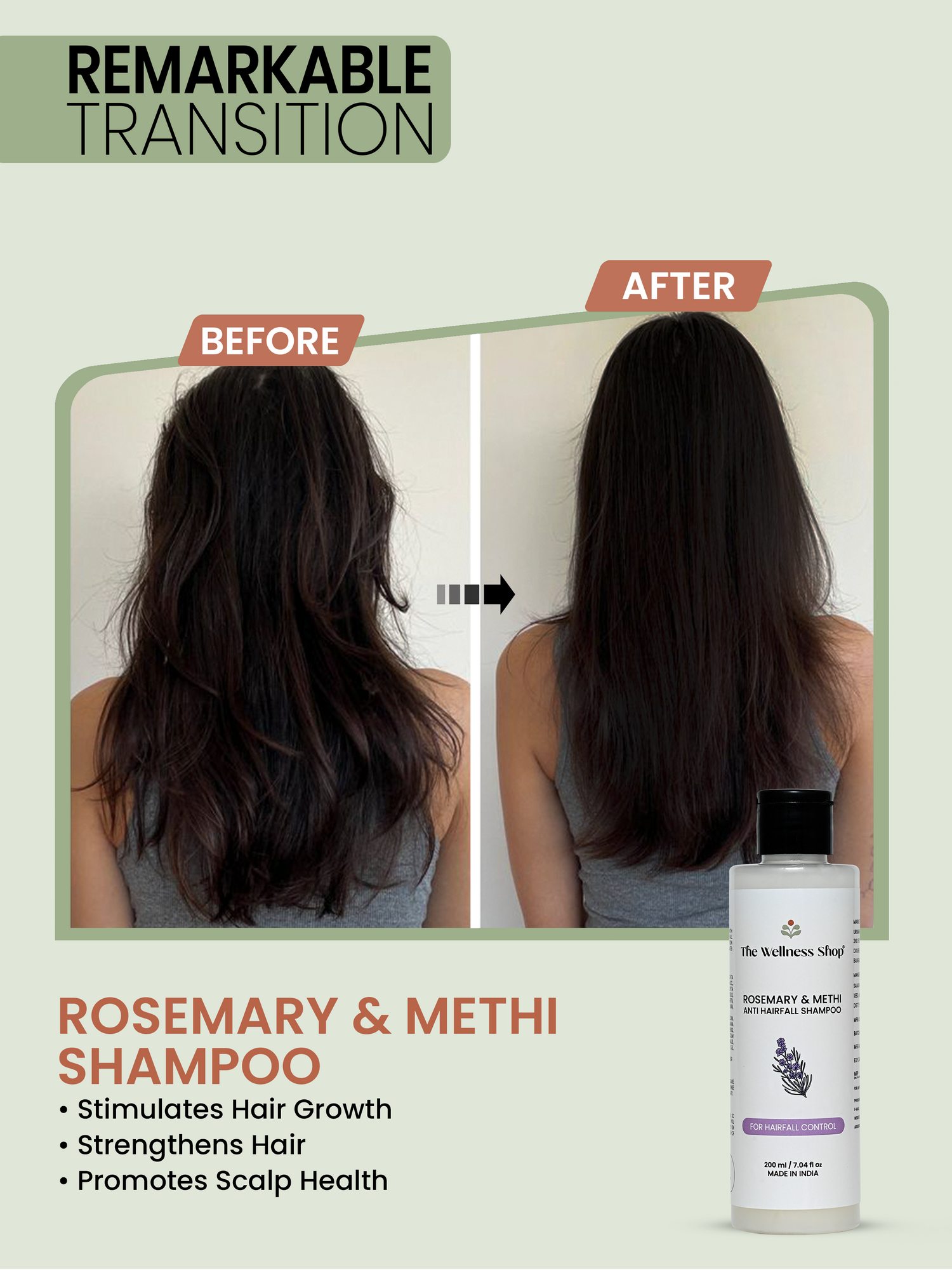 ROSEMARY &amp; METHI ANTI HAIRFALL SHAMPOO - HAIR FALL &amp; THINNING, SLOW HAIR GROWTH, DULLNESS &amp; LACK of SHINE
