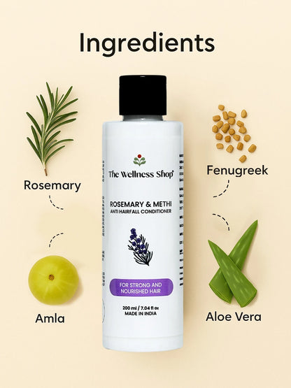 ROSEMARY &amp; METHI ANTI HAIRFALL CONDITIONER - HAIR FALL &amp; THINNING, SLOW HAIR GROWTH, DULLNESS &amp; LACK of SHINE