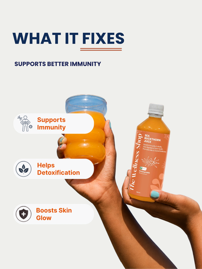 Sea Buckthorn Juice For Skin Glow, Immunity, Gut &amp; Hair Health