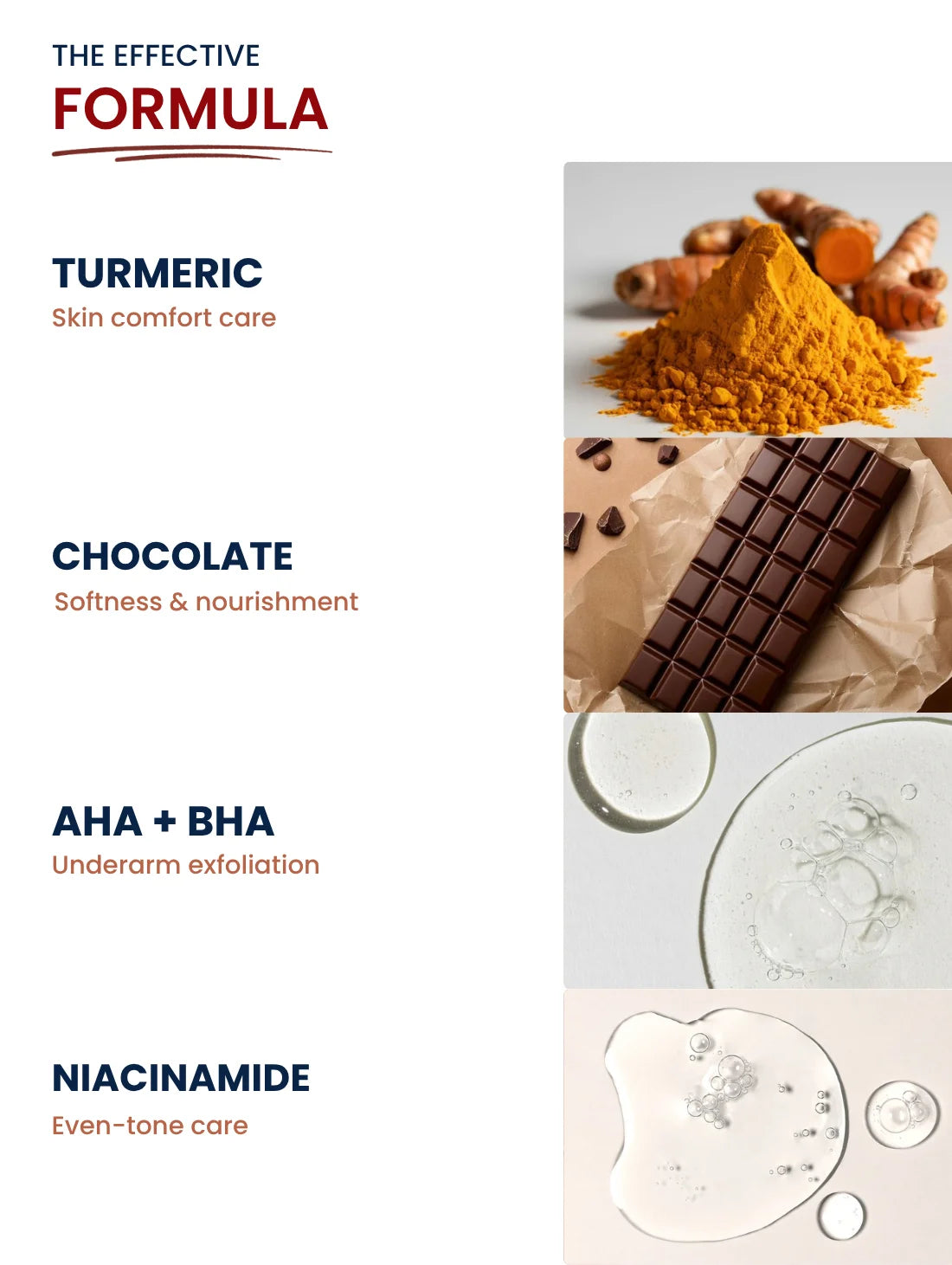 Turmeric Facial Wax+ Bikini Wax Powder+ Chocolate Hair Removal Powder + 4% Aha Bha Underarm Roll On