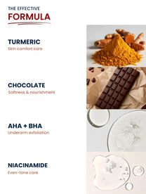 Turmeric Facial Wax+ Bikini Wax Powder+ Chocolate Hair Removal Powder + 4% Aha Bha Underarm Roll On