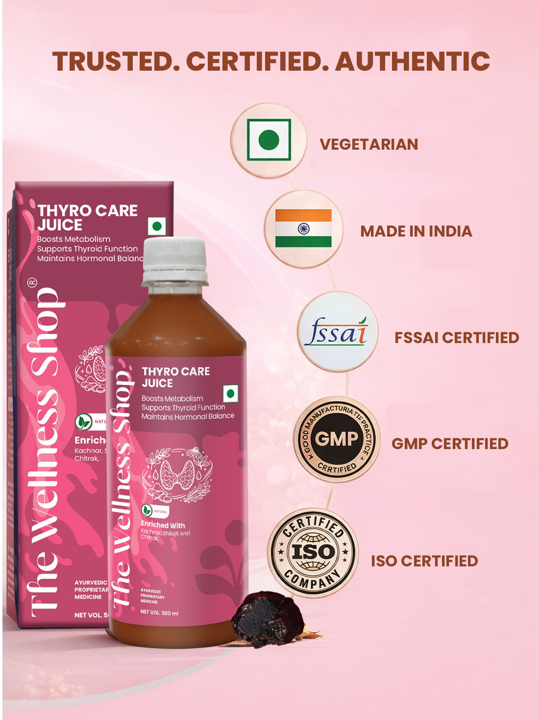 Thyro Care Juice — 23-Herb Ayurvedic Formula for Thyroid Support, Metabolism &amp; Energy