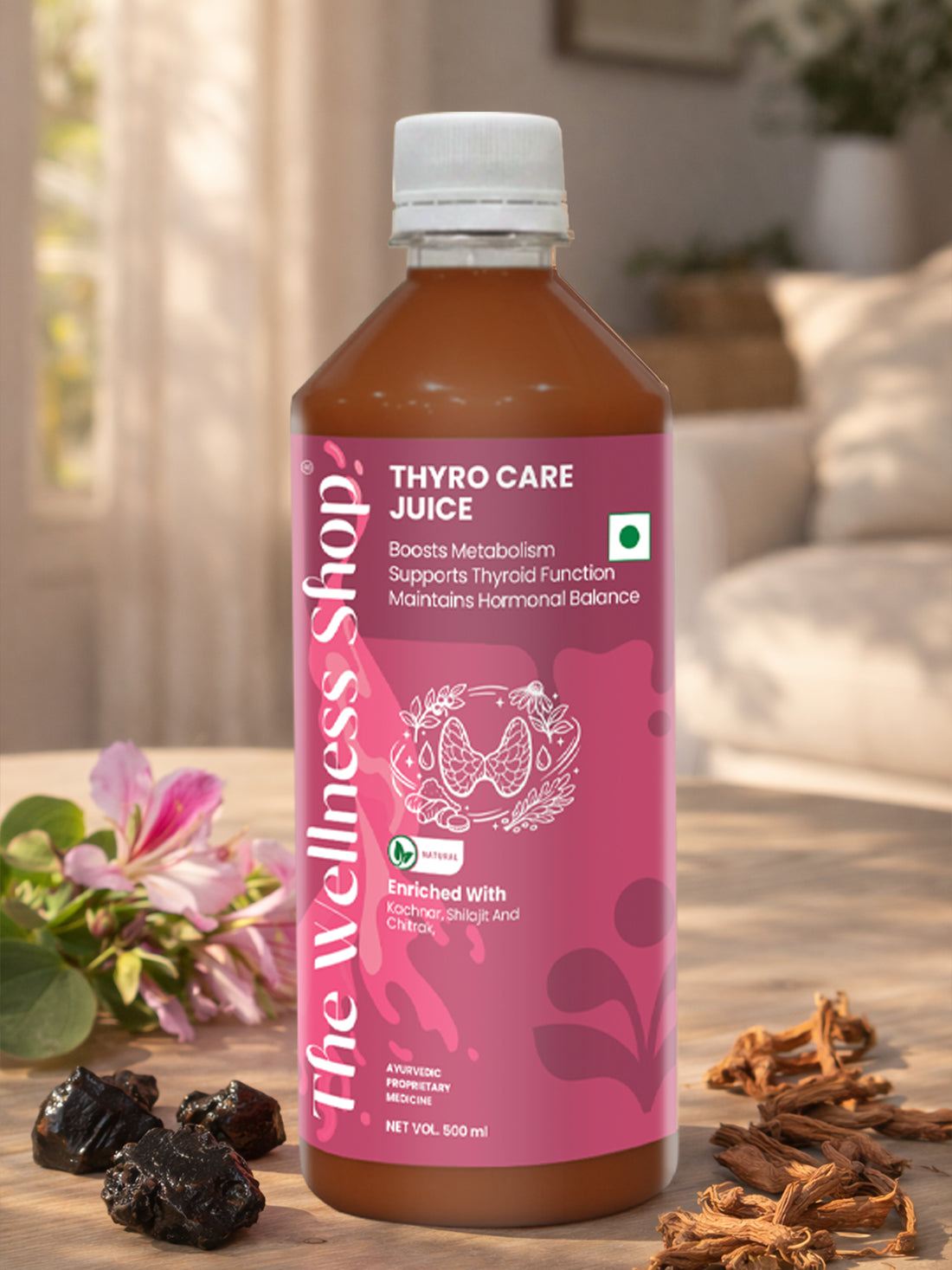 Thyro Care Juice — 23-Herb Ayurvedic Formula for Thyroid Support, Metabolism &amp; Energy