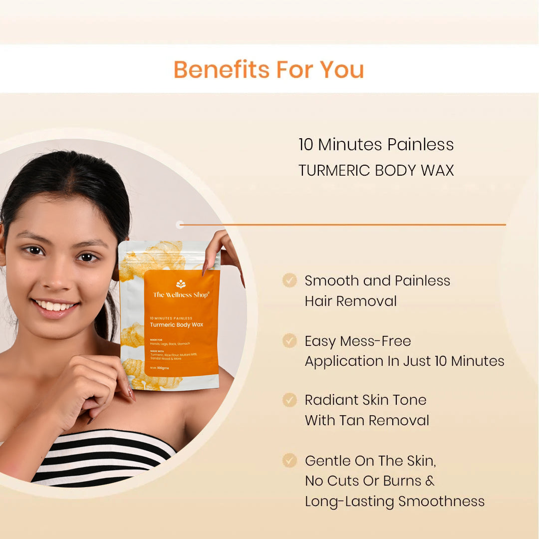 TURMERIC FULL BODY WAX - 10 MINUTE PAINLESS HERBAL WAX POWDER