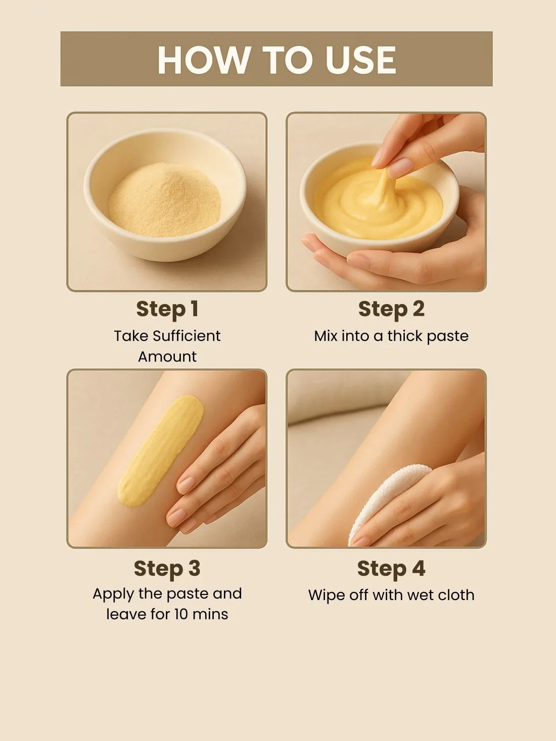 TURMERIC FULL BODY WAX - 10 MINUTE PAINLESS HERBAL WAX POWDER