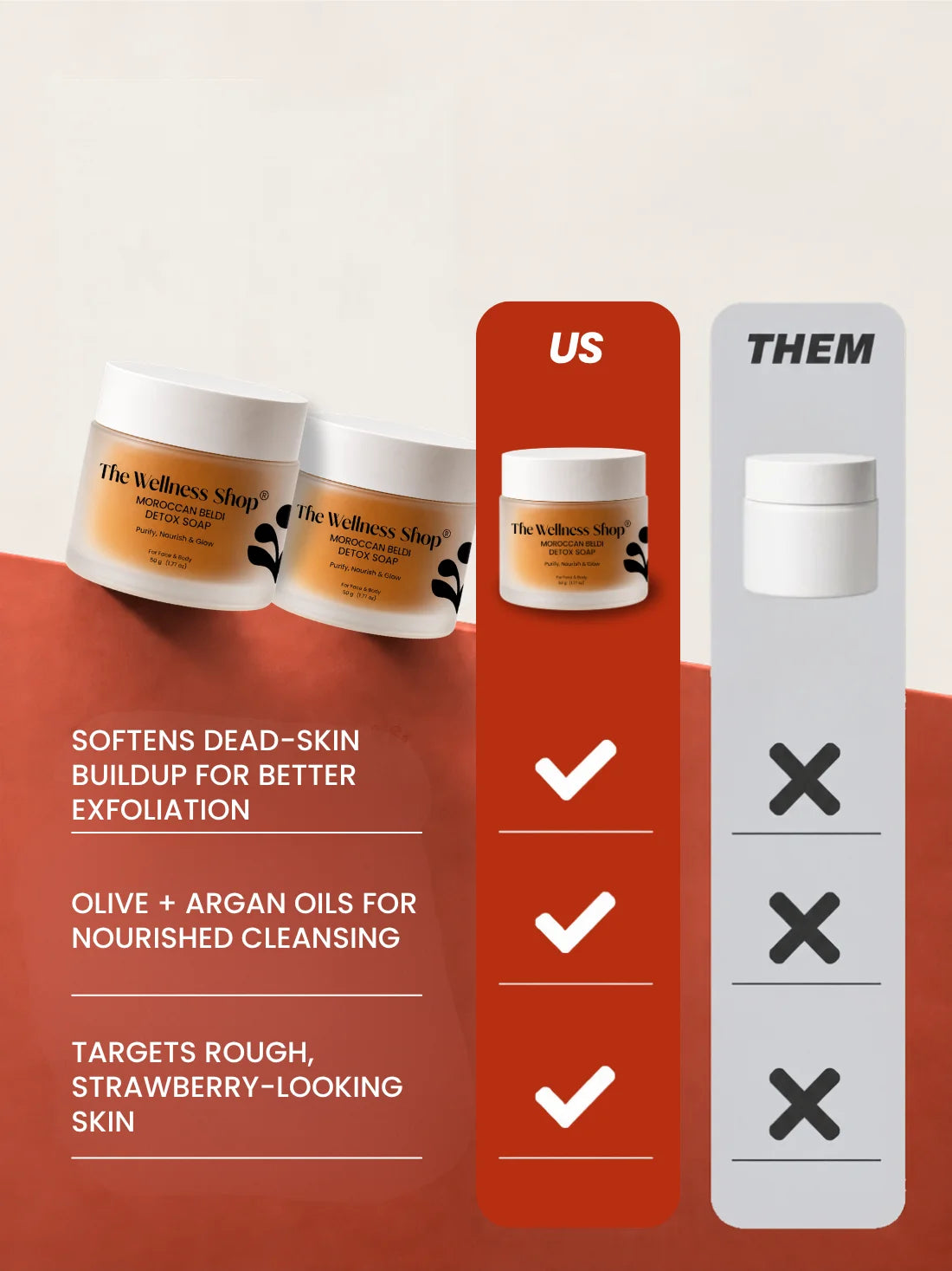 The Wellness Shop Moroccan Beldi Detox Soap for Advanced Skin Renewal &amp; Radiance
