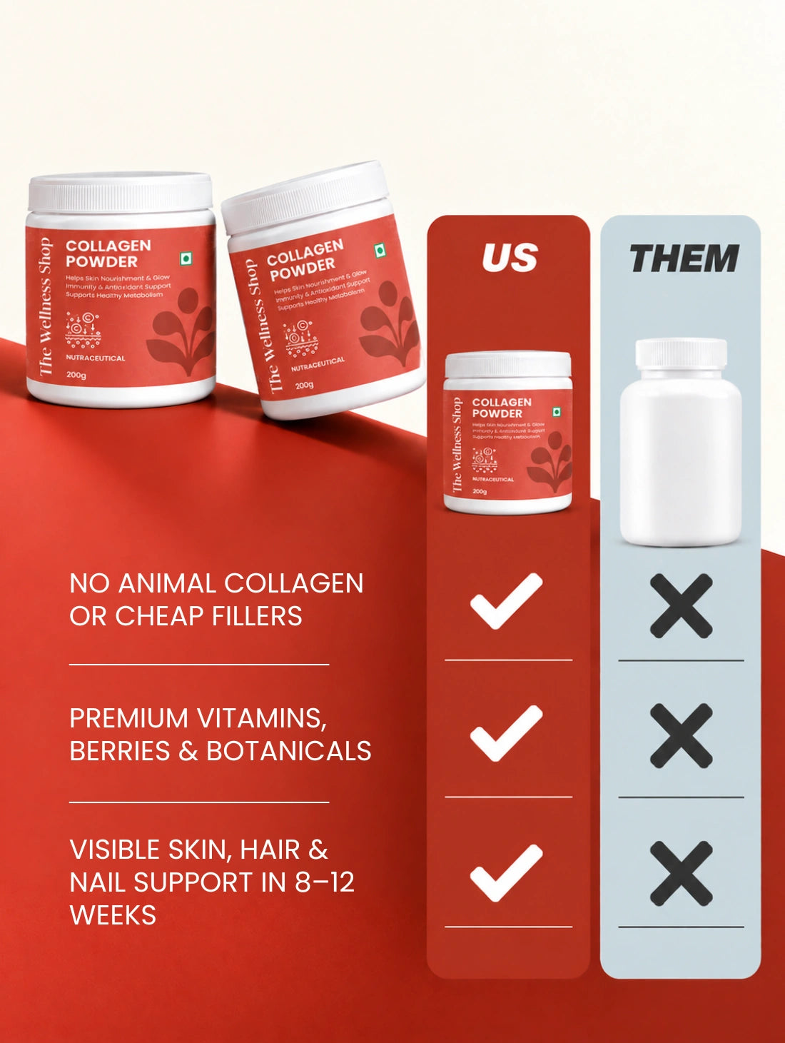 Pure Plant Collagen Booster Powder for Healthy, Radiant Skin