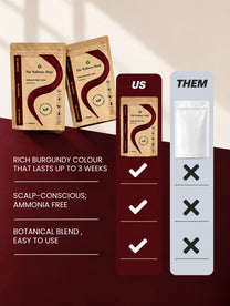 Natural Burgundy Hair Colour - 100gm(No Ammonia, Premium Quality, Lasts 3 Weeks)
