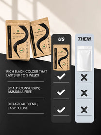 Natural Black Hair Colour - 100gm (No Ammonia, Premium Quality, Lasts 3 Weeks)