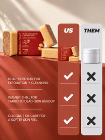 Detan Sandalwood & Saffron Soap - Pack of 3 + FREE Exfoliating Glove