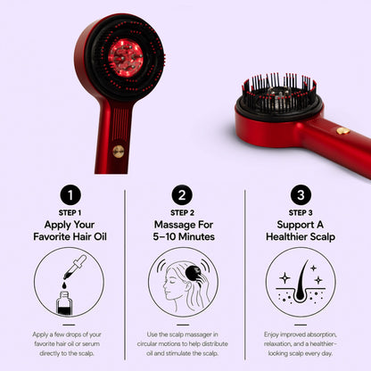 Red Light Therapy Scalp Massager