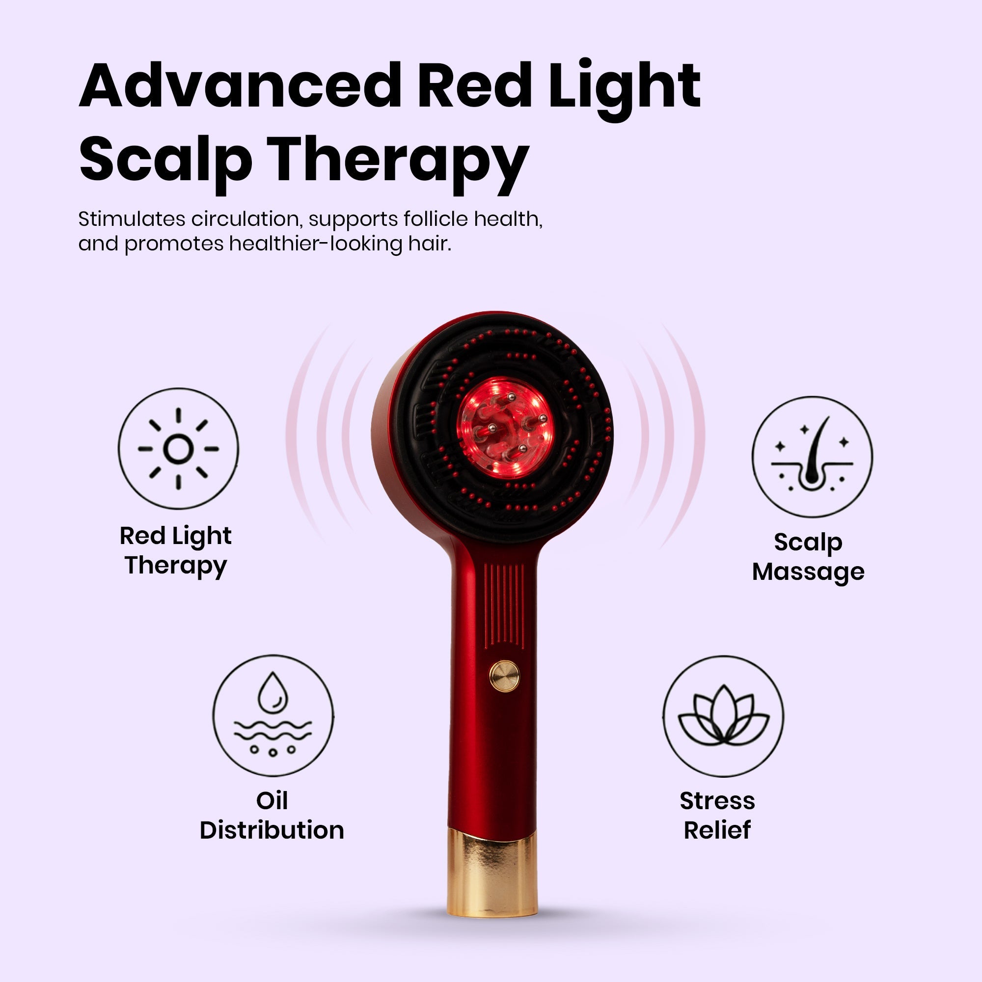 Red Light Therapy Scalp Massager