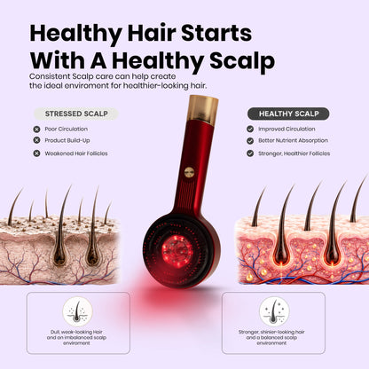 Red Light Therapy Scalp Massager