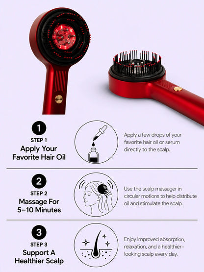 Red Light Therapy Scalp Massager