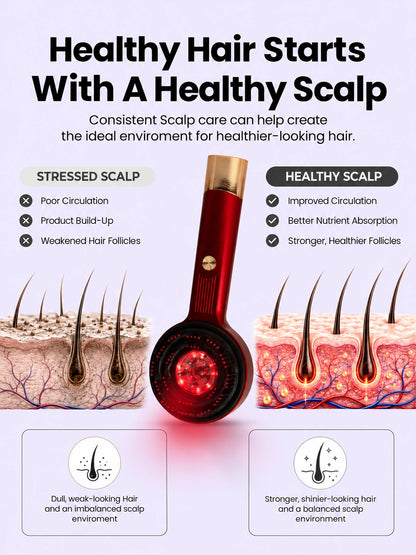 Red Light Therapy Scalp Massager