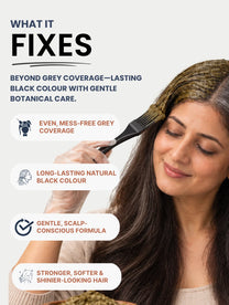 Natural Black Hair Colour - 100gm (No Ammonia, Premium Quality, Lasts 3 Weeks)