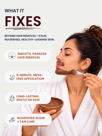 Chocolate Facial Wax Powder - 5 Minute Painless Herbal Wax Powder