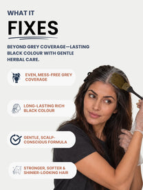 Herbal Black Hair Colour - 100gm (No PPD, No Ammonia, Premium Quality, Lasts 3 Weeks)